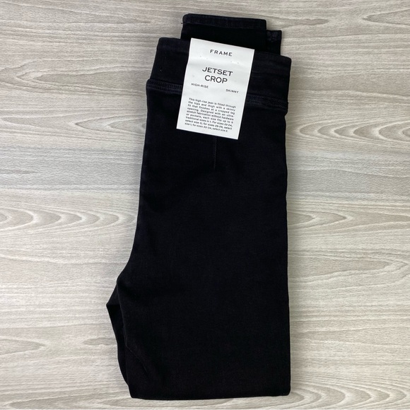 Frame The Jetset Skinny High Rise Crop Skinny Denim Leggings Size Small 2 - Picture 10 of 15